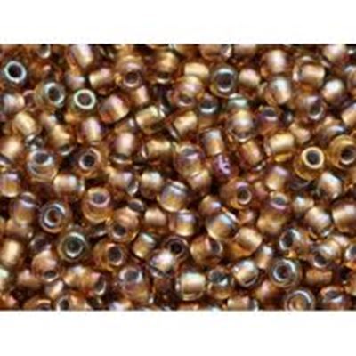 Toho Seed Bead Gold Lined Rainbow Topaz 11/0 - Minimum 8g