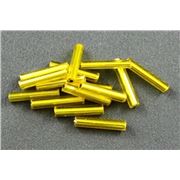 Bugle Yellow Silver Lined 12mm - Minimum 12g