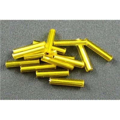 Bugle Yellow Silver Lined 12mm - Minimum 12g
