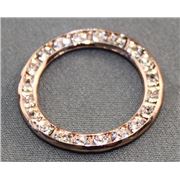 Swarovski Crystal Ring  Crystal/Rose Gold 21x2x3mm 