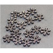 Filler Beads  Snowflake Spacer  7x8mm Black Nickel  ea