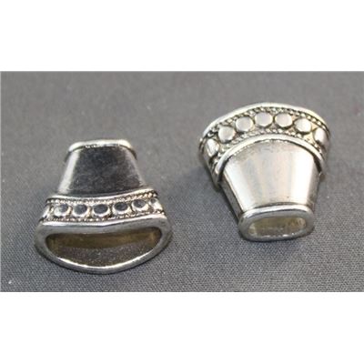 Bead Cap Flat Cone Tibetan Style Antique Silver 15.5x16x9mm ea