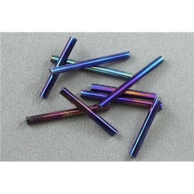 Bugle Metallic Blue Iris 25mm - Minimum 12g