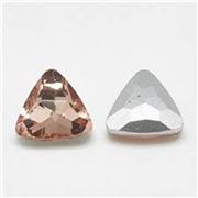 Glass Faceted Triangle Cabochons Assorted Colours 23x23x8mm ea.