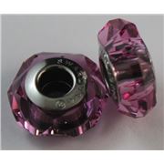 Swarovski Crystal Becharmed Fortune Bead Rose 14mm ea.