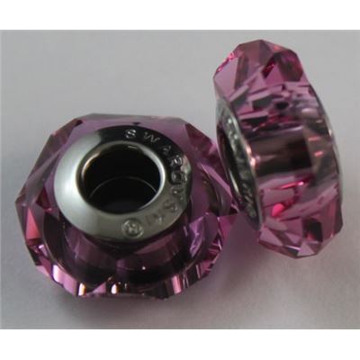 Swarovski Crystal Becharmed Fortune Bead Rose 14mm ea.