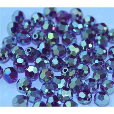 Swarovski Crystal 5000 Round Fuchsia AB Full Coat 4mm 