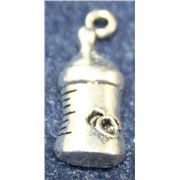 Charm Baby Bottles 24x9mm Antique Silver each.
