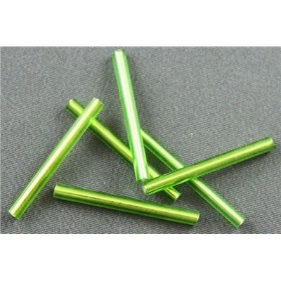 Bugle Peridot Silver Lined 25mm - Minimum 12g