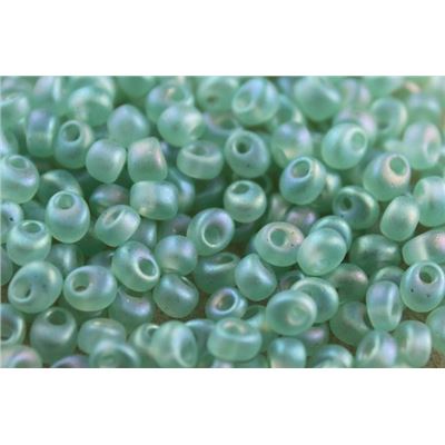 Miyuki Drop Sea Glass Green Matte 4mm - Minimum 10g