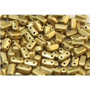 CzechMates Bricks 3x6mm Matte Metallic Aztec Gold ea.