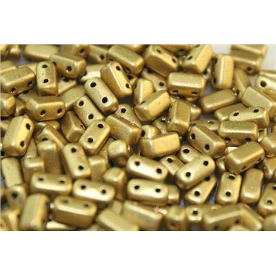 CzechMates Bricks 3x6mm Matte Metallic Aztec Gold ea.