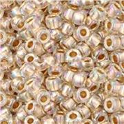 Toho Seed Bead Gold Lined Rainbow Crystal 15/0  - Minimum 5g