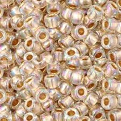 Toho Seed Bead Gold Lined Rainbow Crystal 15/0  - Minimum 5g