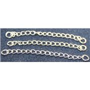 Safety Chain End Silver 5cm each