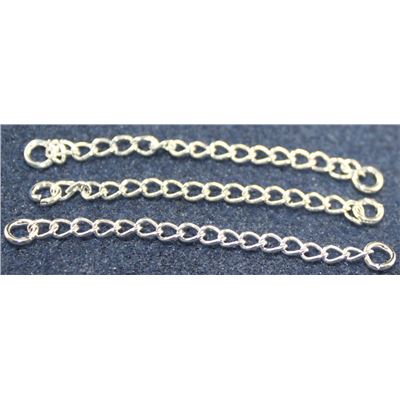 Safety Chain End Silver 5cm each