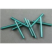 Bugle Teal Silver Lined 25mm - Minimum 12g