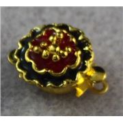 Enamel Box Clasp Gold 10.6mm ea
