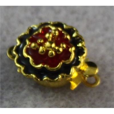 Enamel Box Clasp Gold 10.6mm ea