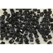 Glass  Black 4x4mm Cubes  ea.