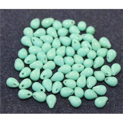 Czech Glass Drop Turquoise 4x6mm ea