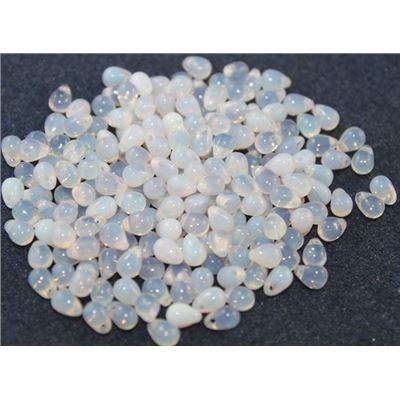 Czech Glass Drop Milky Light Amethyst 4x6mm ea