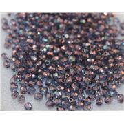 Firepolished Crystal Lustre Transparent Amethyst 3mm ea