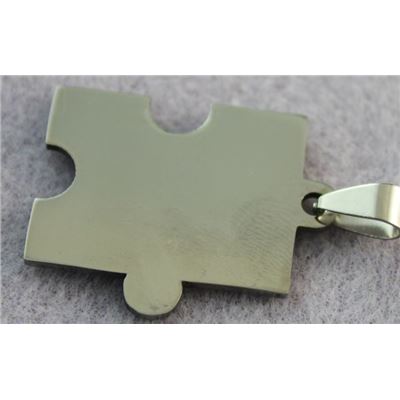 Charm Stainless Steel Puzzle with  Pinch Bail  each