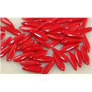 Dagger 2 Hole Opaque Red 16x5mm ea