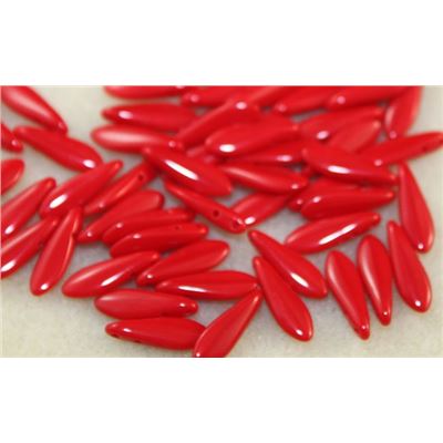 Dagger 2 Hole Opaque Red 16x5mm ea