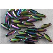 Dagger 2 Hole Iris Purple 16x5mm ea