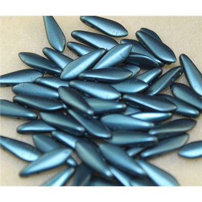 Dagger 2 Hole Dark Turquoise 16x5mm ea