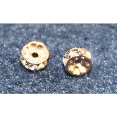 Swarovski Crystal Rondell Crystal/Rose Gold 4mm 