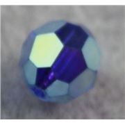Swarovski Crystal 5000 Round  Sapphire AB Fullcoat 8mm 
