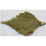 Pendant Leaf Antique Bronze 7.1cm x 4.5cm each 