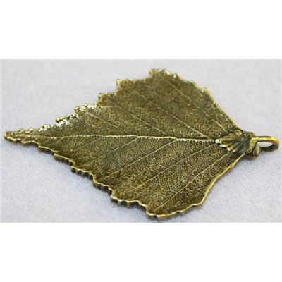Pendant Leaf Antique Bronze 7.1cm x 4.5cm each 