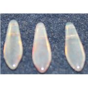 Dagger 2 Hole 5x16mm Milky Jonquil Pink Topaz Lustre ea.