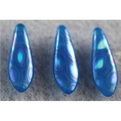 Dagger 2 Hole 5x16mm Peacock Milky Baby  Blue ea.