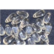 Czech Glass Drops Transparent 5x10mm ea