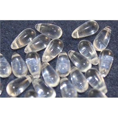 Czech Glass Drops Transparent 5x10mm ea