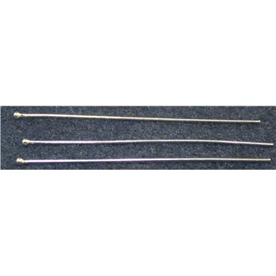 Head Pins  Extra Fine  Ball Pin Silver 50mm ea