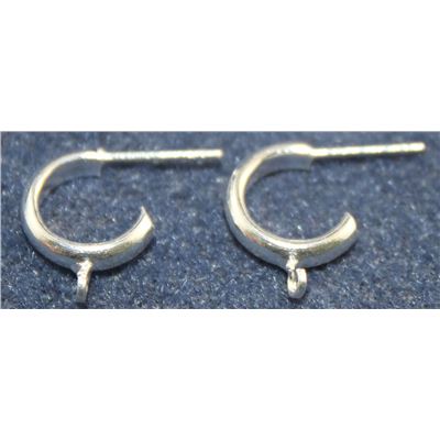 Earrings Hoop with Bail (per pair) Silver ea
