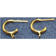 Earrings Hoop with Bail (per pair) Gold ea