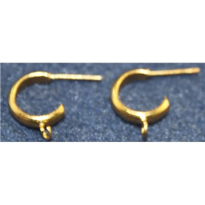 Earrings Hoop with Bail (per pair) Gold ea