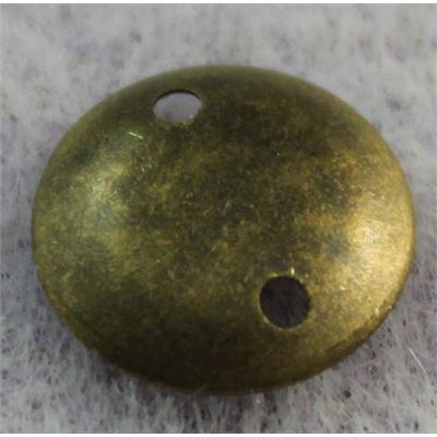 2 Hole Round Connectors 10mm Ant. Brass ea