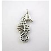 Charm Seahorse Antique Silver 22mm each
