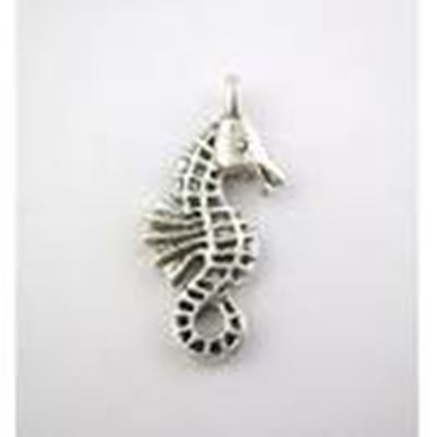 Charm Seahorse Antique Silver 22mm each