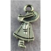Charm Little Girl Antique Silver 20mm each