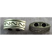 Filler Beads Antique Silver 2 Row Decorative Spacer Bead ea.