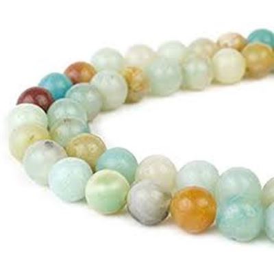 Semi Precious Round  Strand Amazonite 4mm (approx 92 beads) ea